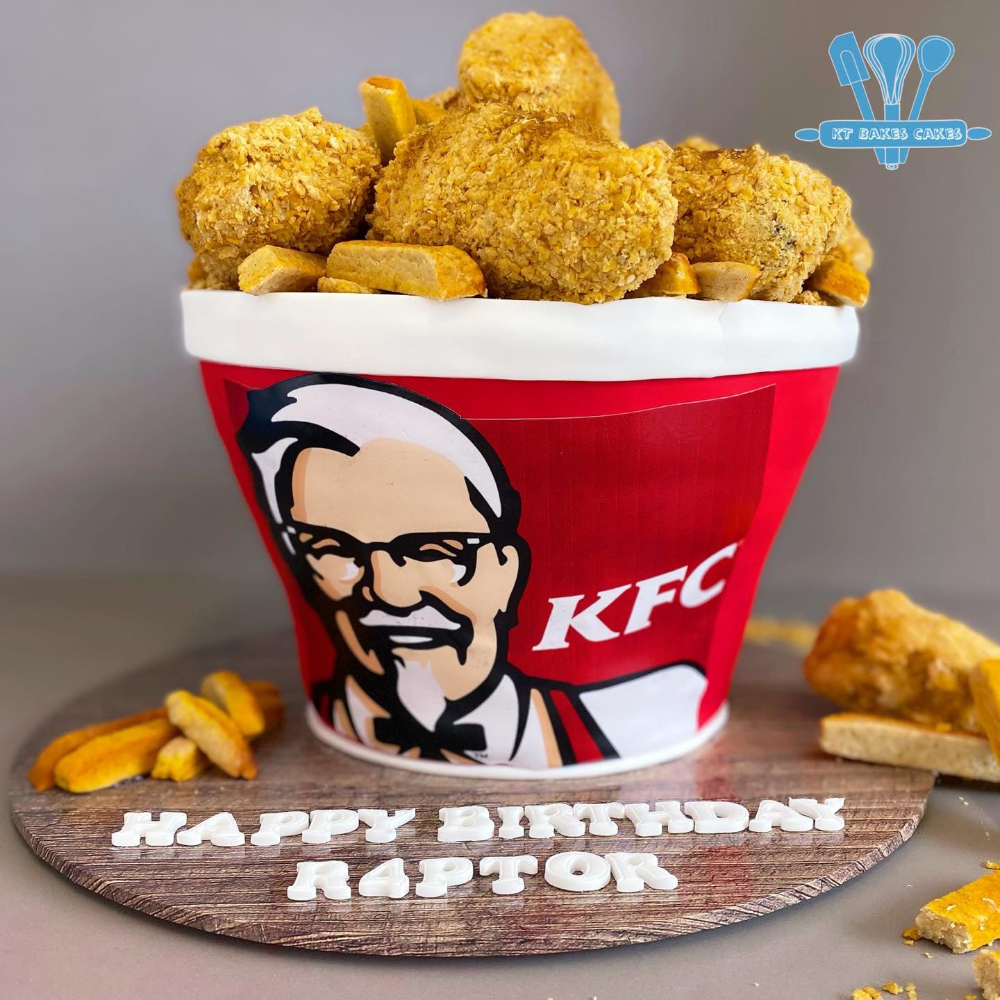 My wife owns a custom cake business, and was recently contracted to design  and create a cake for a KFC opening in the area. : r/BeAmazed